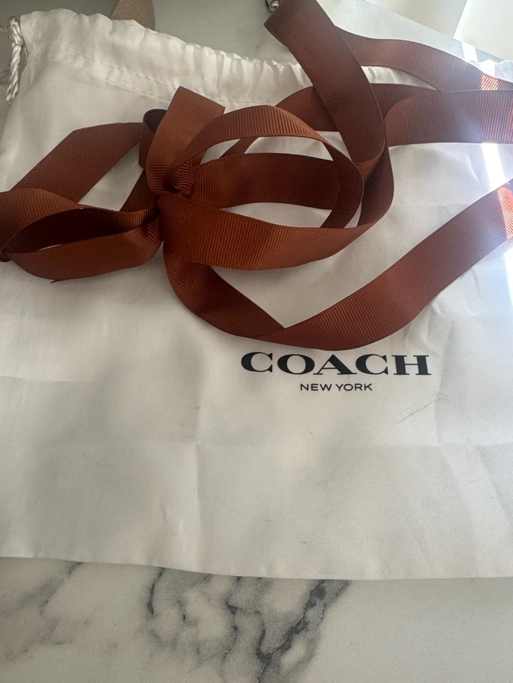 Coach Compact Cream Crossbody Phone Bag with Adjustable Strap - Picture 7 of 8